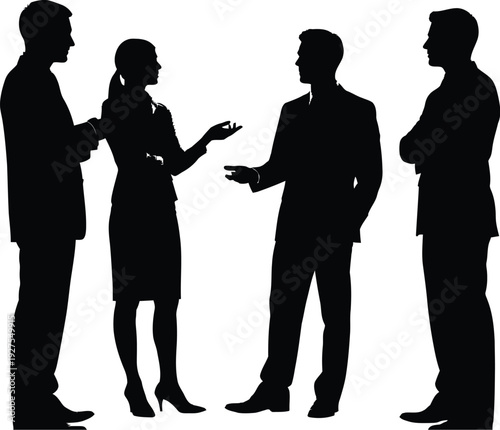 Business professionals in conversation