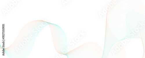 Abstract wave element for design. Digital frequency track equalizer. Stylized line art background. Vector. Abstract modern colorful wavy line business banner background