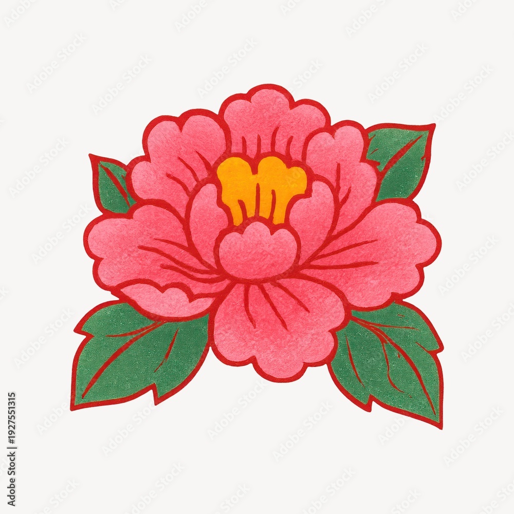 Fototapeta premium Vibrant floral tattoo design