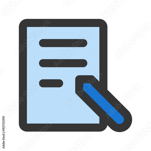 copywriter flat line icon