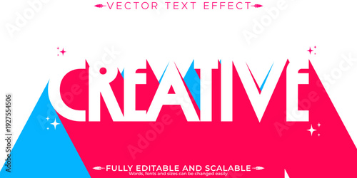 A creative vector text effect with a fully editable and scalable design