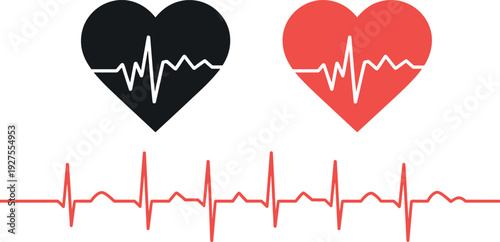 Heart health cardiology medical heartbeat pulse diagnosis treatment