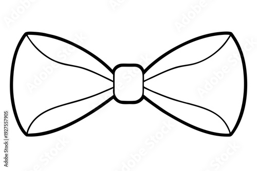 silhouette of a Bow tie illustration isolated on white background