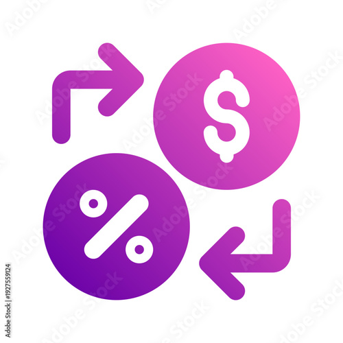 conversion rate glyph gradient icon