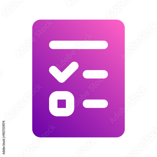 list glyph gradient icon