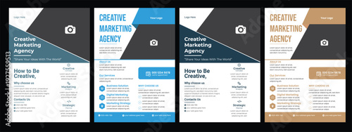 Corporate business, digital marketing agency flyer Brochure design, cover modern layout, annual report, poster, flyer in A4 template poster flyer pamphlet brochure cover design layout space for photo 