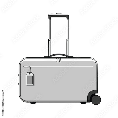 Modern Hard Shell Rolling Suitcase with Telescopic Handle for Travel and Business Trips