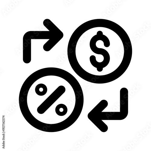 conversion rate line icon