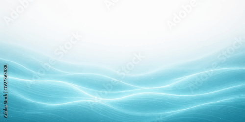 Abstract blue waves create a flowing motion of liquid texture and soft light lines in this digital vector illustration backdrop for web wallpaper design