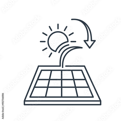 Solar panel converting sunlight to energy.