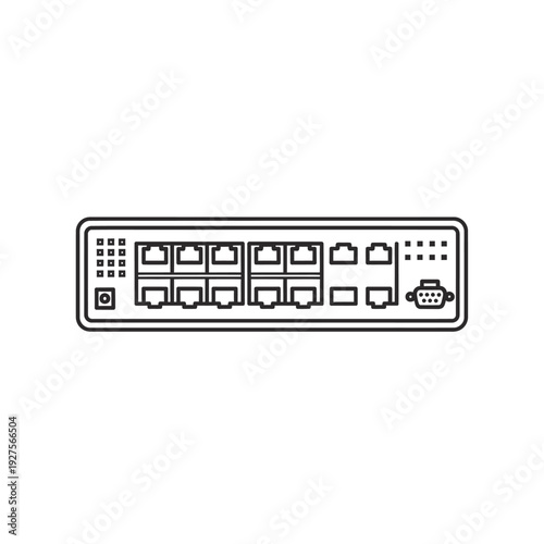 Computer Network Switch Device Hardware.