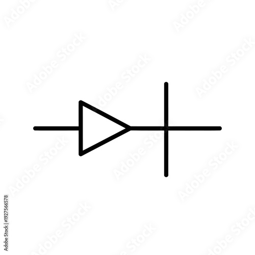Diode Electronic Component Symbol.