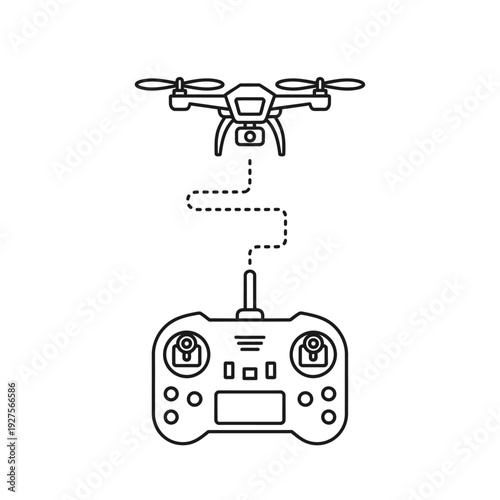 Drone with remote controller device.