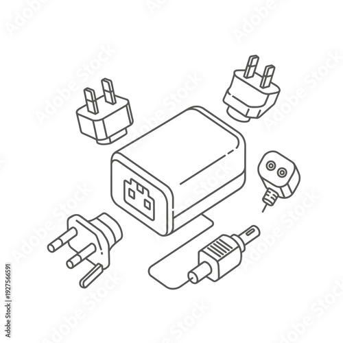 Electric plug adapter and connectors.