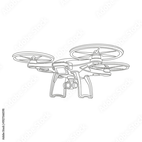 Drone with four rotor blades.