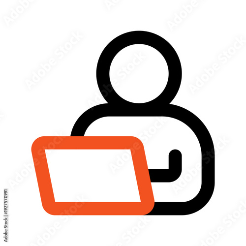 freelance outline color icon