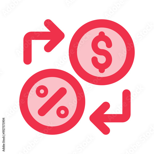 conversion rate outline fill icon