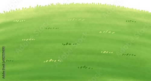 Φωτογραφία Cartoon Green Hill: Simple Illustration of a Grassy Knoll