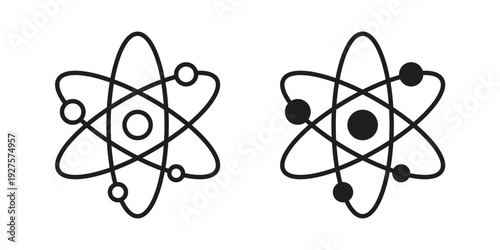 Physics icon vector. EPS 10 editable vector bundle