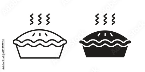 Pie icon vector. EPS 10 editable vector bundle