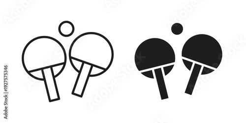 Ping pong icon vector. EPS 10 editable vector bundle