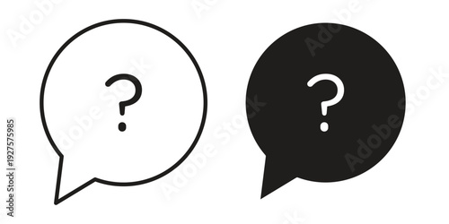 Question icon vector. EPS 10 editable vector bundle