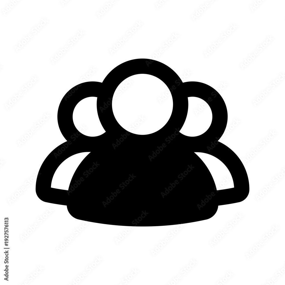 Obraz premium community solid line icon