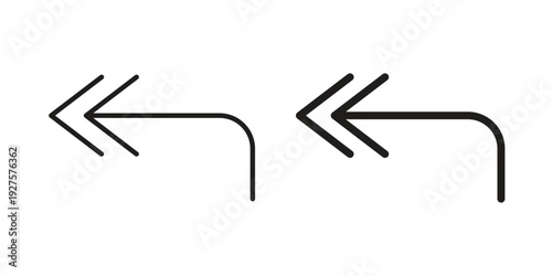 Reply all icon vector. EPS 10 editable vector bundle