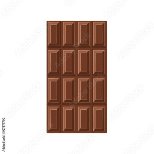 Close up of a Milk Chocolate Bar with a Classic Rectangular Pattern