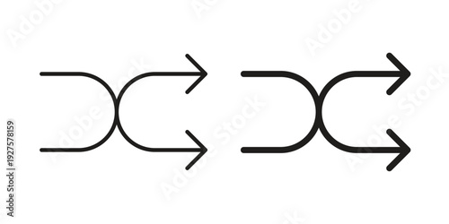 Shuffle icon vector. EPS 10 editable vector bundle