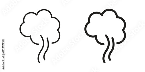 Smoke icon vector. EPS 10 editable vector bundle