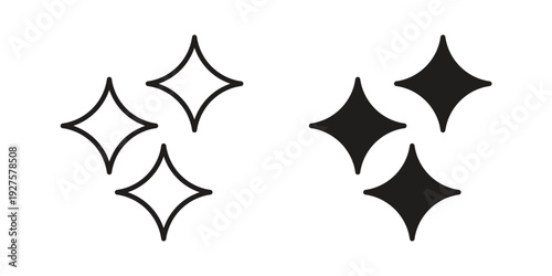 Sparkles icon vector. EPS 10 editable vector bundle