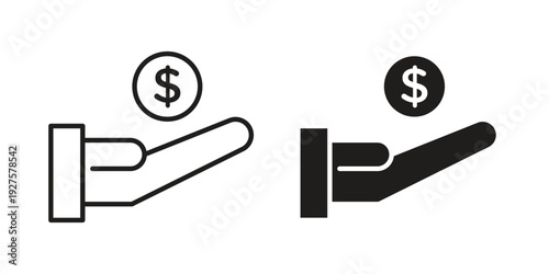 sponsorship icon vector. EPS 10 editable vector bundle