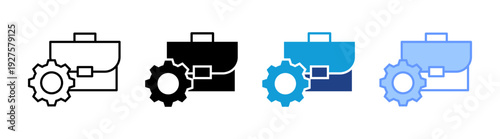 Project icon set multiple style collection