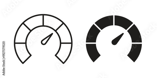 Tachometer icon vector. EPS 10 editable vector bundle