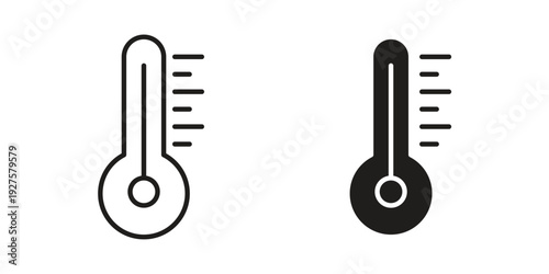 Temperature icon vector. EPS 10 editable vector bundle