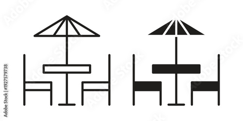 Terrace icon vector. EPS 10 editable vector bundle