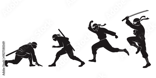 Evolution of human running techniques from crawling to sprinting Vector