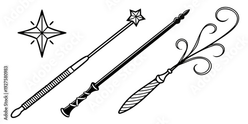 A collection of various writing instruments including pens and pencils Vector