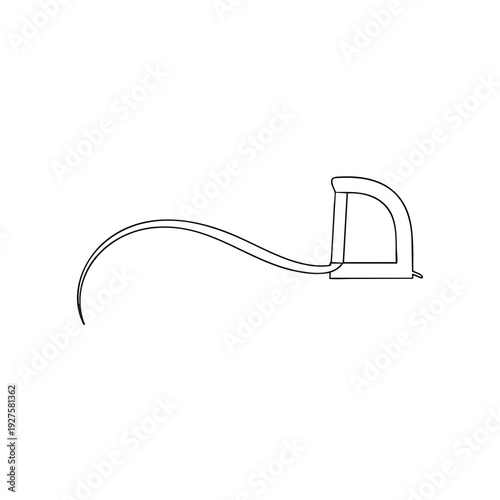 Minimalist Line Drawing of a Handheld Electric Plug for Technology and Electronics Themes