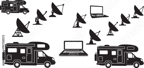 Satellite Internet Setup for RVs and Remote Locations Illustration