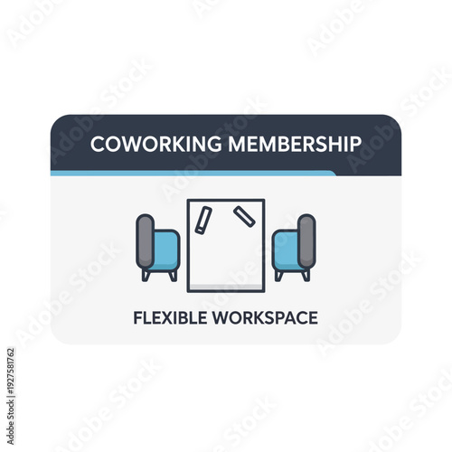 Coworking membership flexible workspace icon