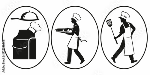 Illustrations of a person performing various cleaning tasks Vector