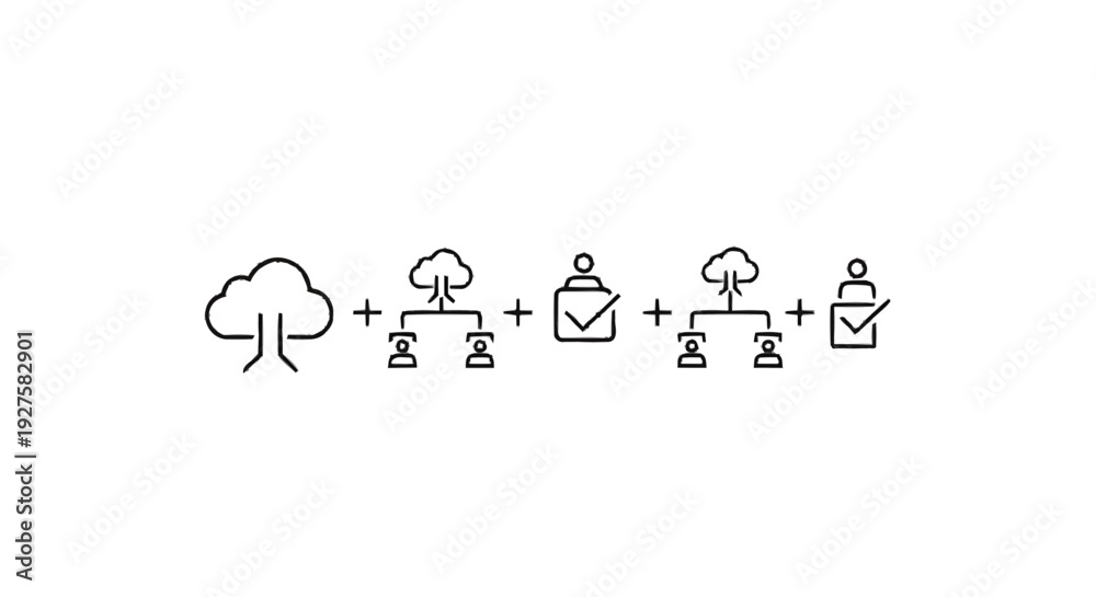 Obraz premium Conceptual diagram illustrating cloud computing and data management processes.