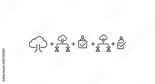 Conceptual diagram illustrating cloud computing and data management processes.