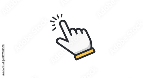 Hand cursor vector illustration, clicking action graphic design, for web, app, and interface.