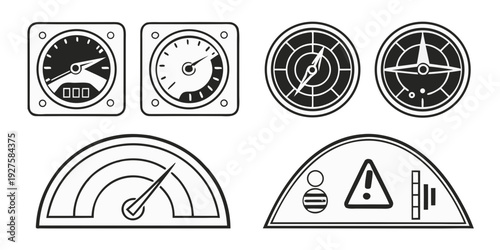 Ancient symbols and signs depicted on various artifacts and structures Vector