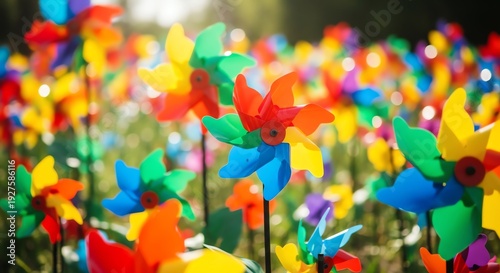 Wallpaper Mural Field of colorful pinwheels spinning in the sunlight. Torontodigital.ca