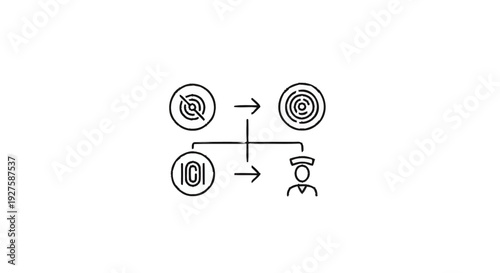 Conceptual illustration of data processing and analysis leading to insights.