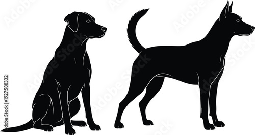 Corporate business people silhouettes set, professional men and women standing team collection isolated black vector illustration on white background